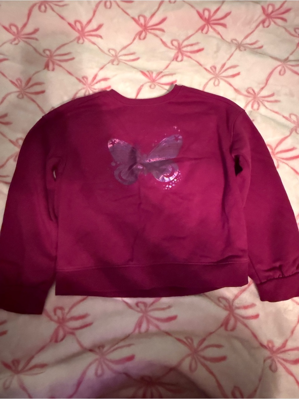 Cat & Jack Magenta Butterfly Sweatshirt